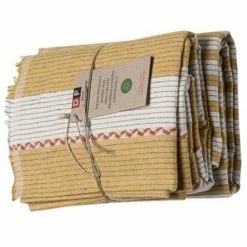 David Fussenegger NIZZA Diagonalstreifen Sommertuch 2er Set - 2 Stück à 90x150 Cm - Senf -David Fussenegger Shop unnamed file 774