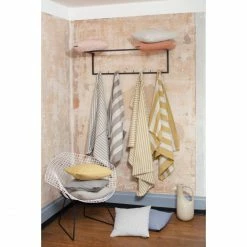 David Fussenegger NIZZA Diagonalstreifen Sommertuch 2er Set - 2 Stück à 90x150 Cm - Anthrazit -David Fussenegger Shop unnamed file 780