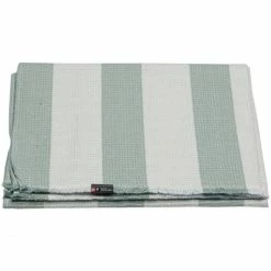 David Fussenegger MARE Blockstreifen Waffeldecke - 140x200 Cm - Hellgrün