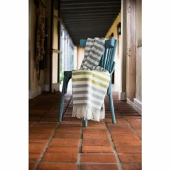 Haven & Earth Melody Blockstreifen Plaid - 150x200 Cm - Grau-grün/natur -David Fussenegger Shop unnamed file 857