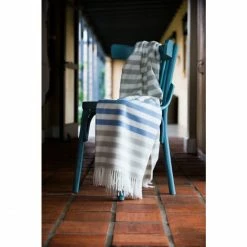 Haven & Earth Melody Blockstreifen Plaid - 150x200 Cm - Hellgrau/blau/natur -David Fussenegger Shop unnamed file 864