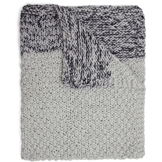 Marc O'Polo Maiku Wolldecke - 170x130 Cm - Warm Charcoal 1 Marc O'Polo Maiku Wolldecke - 170x130 Cm - Warm Charcoal