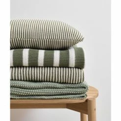 Marc O'Polo Structure Knit Decke GOTS-zertifiziert - 130x170 Cm - Garden Green -David Fussenegger Shop unnamed file 909