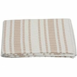 David Fussenegger RIVA Blockstreifen Leichte Decke - 140x200 Cm - Natur