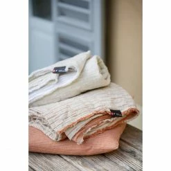 David Fussenegger NORI Streifen Pre-washed Plaid Aus Recycling-Ba - 110x170 Cm - Terracotta -David Fussenegger Shop unnamed file 953