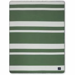 Lexington Irregular Striped Decke - 130x170 Cm - Green/white